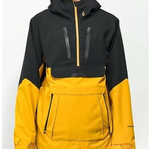 Volcom Men's Black and Yellow Jacket